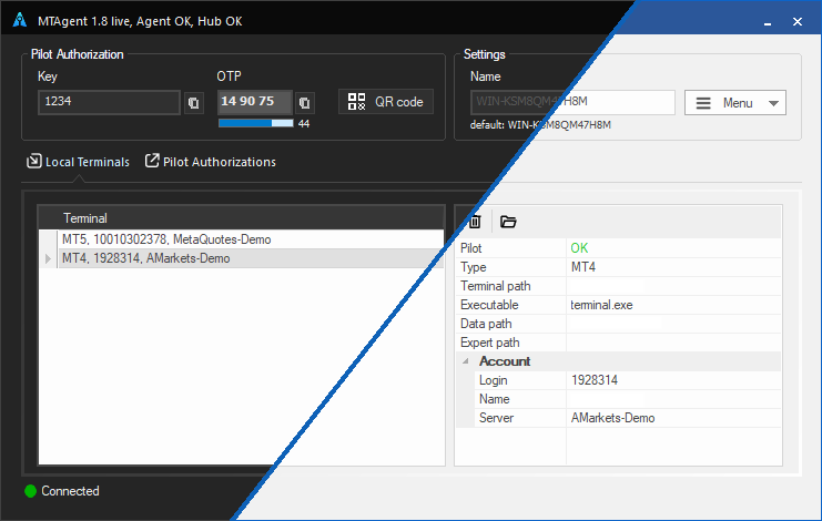 MTAgent main window screenshot