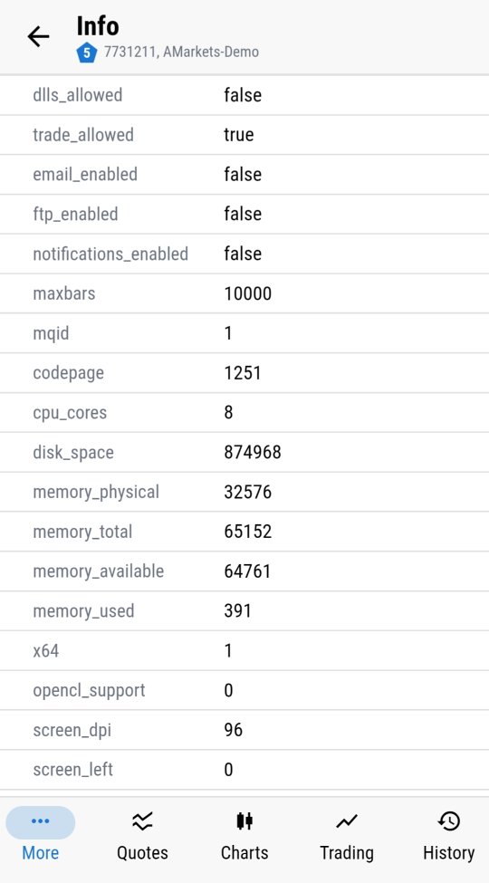 Terminal info continued - CPU cores, disk space and memory