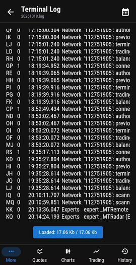 Terminal log